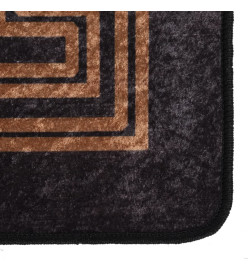 Tapis lavable noir et doré 150x230 cm antidérapant