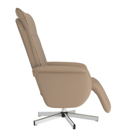 Fauteuil inclinable de massage repose-pieds cappuccino