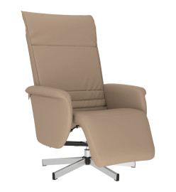 Fauteuil inclinable avec repose-pieds cappuccino similicuir