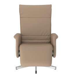 Fauteuil inclinable avec repose-pieds cappuccino similicuir