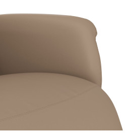 Fauteuil inclinable avec repose-pieds cappuccino similicuir