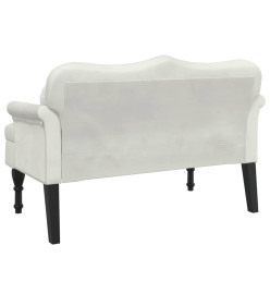 Banc avec coussins crème 120,5x65x75 cm velours