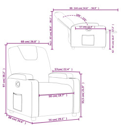 Fauteuil inclinable Gris clair Tissu