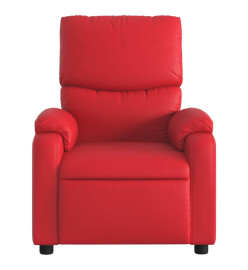 Fauteuil de massage inclinable rouge similicuir