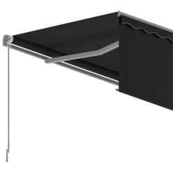 Auvent manuel rétractable avec store 3x2,5 m Anthracite