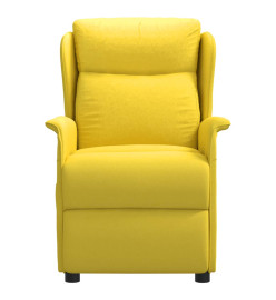 Fauteuil inclinable Jaune clair Tissu