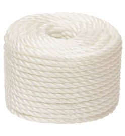 Corde de travail Blanc 10 mm 25 m polypropylène