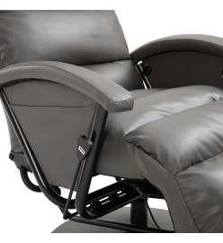 Fauteuil inclinable TV Gris Similicuir