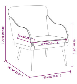 Fauteuil Crème 63x76x80 cm Similicuir