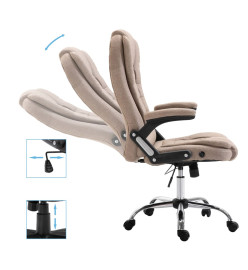 Chaise de bureau Taupe Polyester