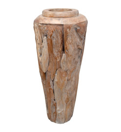 Vase de décoration 40 x 100 cm Bois de teck solide