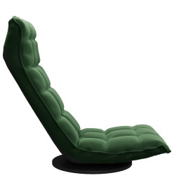 Chaise de sol pivotante Vert foncé Velours