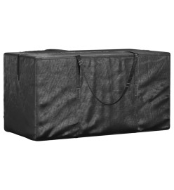 Sac de rangement pour sapin de Noël noir 150x75x75 cm PE