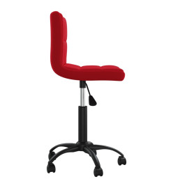 Chaise pivotante de bureau Rouge bordeaux Velours