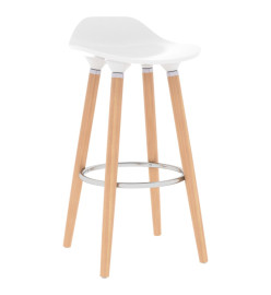 Tabourets de bar lot de 2 blanc