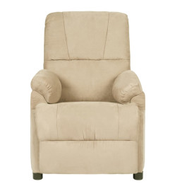 Fauteuil inclinable Crème Similicuir daim