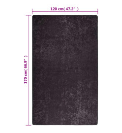 Tapis lavable anthracite 120x170 cm antidérapant