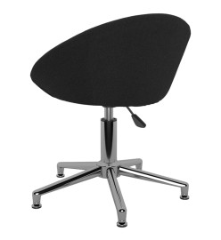 Chaise pivotante de bureau Noir Tissu