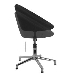 Chaise pivotante de bureau Noir Tissu