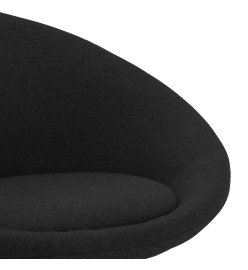 Chaise pivotante de bureau Noir Tissu