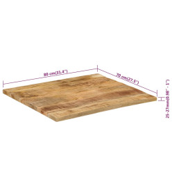 Dessus de table 25-27 mm 80x70 cm Bois massif de manguier