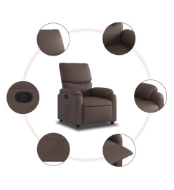 Fauteuil inclinable Marron Similicuir