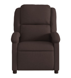 Fauteuil de massage inclinable Marron foncé Tissu