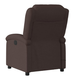 Fauteuil de massage inclinable Marron foncé Tissu