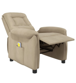 Fauteuil de massage Gris clair Tissu microfibre