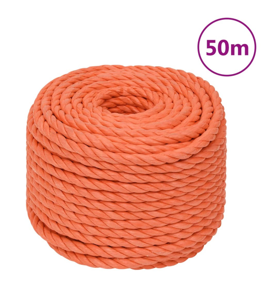 Corde de travail Orange 24 mm 50 m Polypropylène