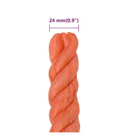 Corde de travail Orange 24 mm 50 m Polypropylène