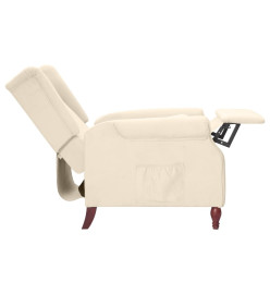 Fauteuil inclinable Crème Tissu