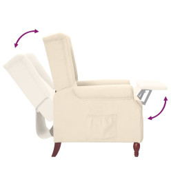 Fauteuil inclinable Crème Tissu