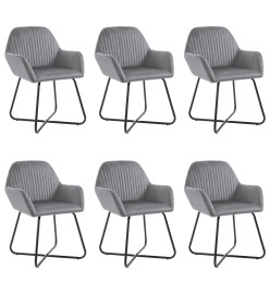 Chaises à manger lot de 6 gris velours