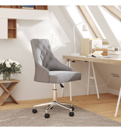 Chaise pivotante de bureau Gris clair Tissu