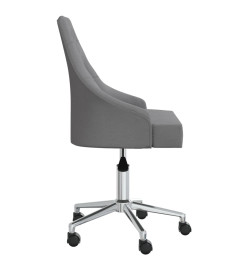 Chaise pivotante de bureau Gris clair Tissu