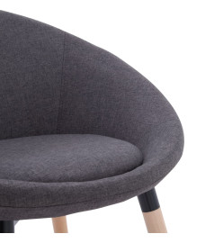 Chaise de salle à manger Gris foncé Tissu