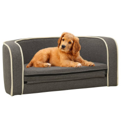 Canapé pliable pour chien Gris 76x71x30 cm Coussin lavable