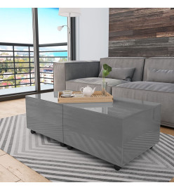 Table basse Gris brillant 120 x 60 x 35 cm