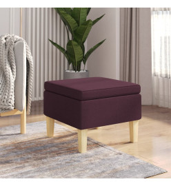 Tabouret avec pieds en bois Violet Tissu