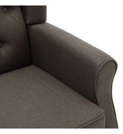 Fauteuil de massage avec repose-pied Taupe Tissu