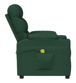 Fauteuil de massage Vert foncé Tissu