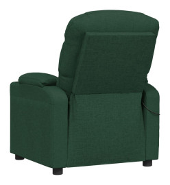 Fauteuil de massage Vert foncé Tissu