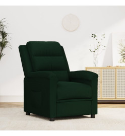 Fauteuil inclinable vert foncé velours