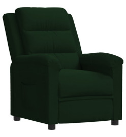 Fauteuil inclinable vert foncé velours