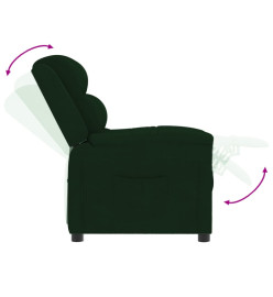 Fauteuil inclinable vert foncé velours