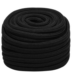 Corde de travail Noir 25 mm 50 m Polyester