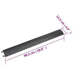 Rampes de protection de câble 2 pcs 98,5 cm Noir