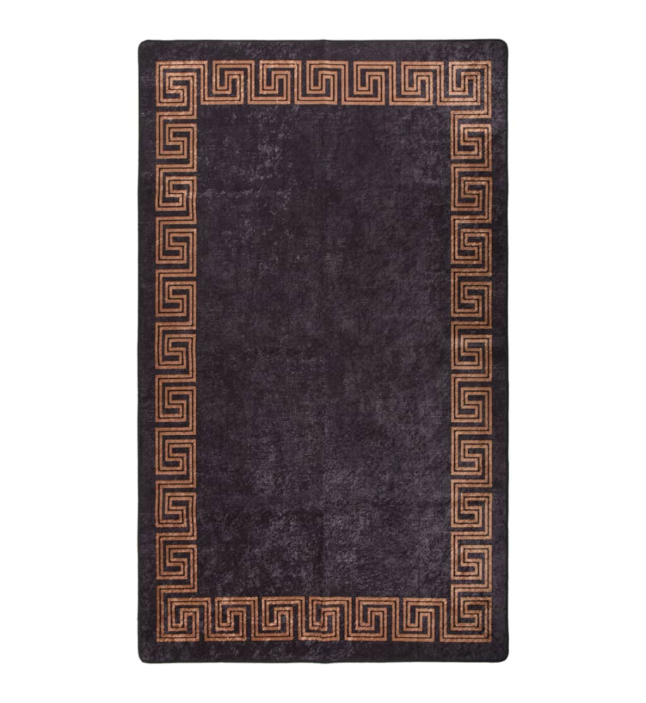 Tapis lavable noir et doré 120x170 cm antidérapant