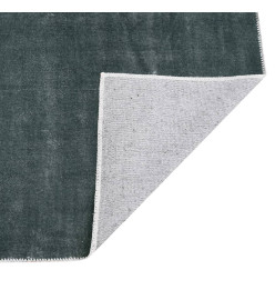 Tapis de couloir lavable pliable Gris 100x400 cm Polyester